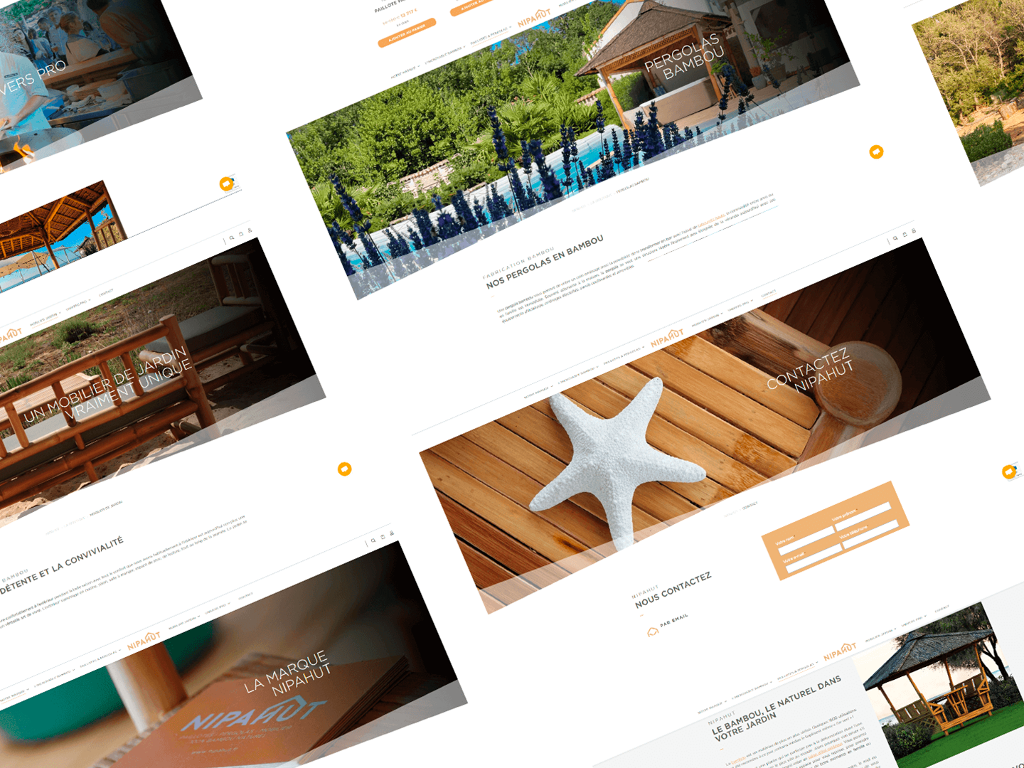maquette site internet de paillotes ecommerce