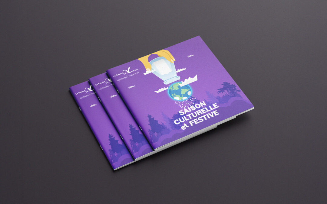 Programme de saison culturelle : mise en page et illustration
