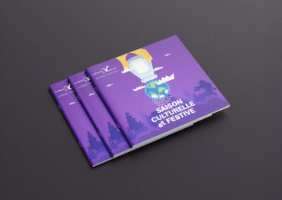 Programme de saison culturelle : mise en page et illustration